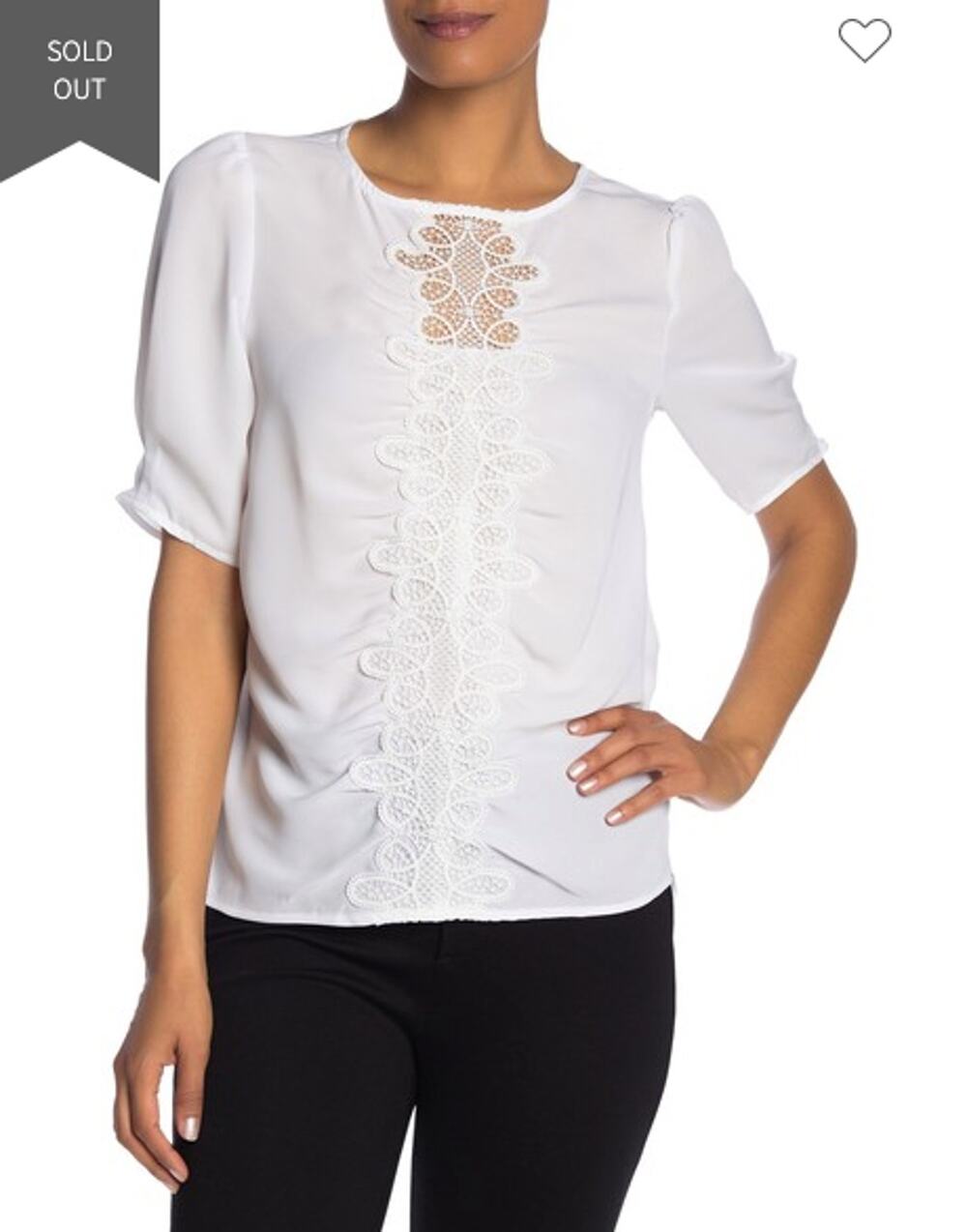 Laundry by Shelli Segal Lace Panel Top Size Medium